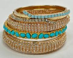 Costume Jewelry Rhinestone Bangle Bracelet Lot