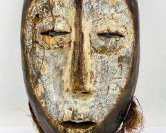 Genuine Antique Hand Carved Wood Tribal Passport Mask Restored
