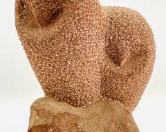 Vintage 1950s Carved Sandstone Owl Statue Possibly Native American