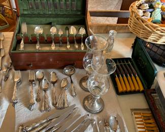 Set of Gorham Rondo sterling for 8 plus extra pieces