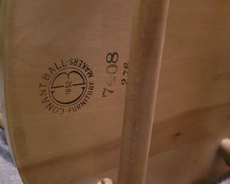 Beautiful Rare Conant Ball MCM Dining Table with 2 leaves and pads with 6 matching Chairs, also available is matching lovely Mirrored Dining Room Buffet, Bed, End Tables, and Bookcase Cabinet all in Beautiful Condition!!! Many other pieces of MCM Furniture in Beautiful Condition for sale in this estate.