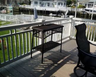 All weather wicker table