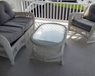 All weather wicker coffee table