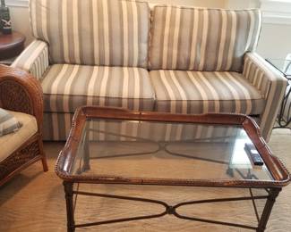 Sleeper sofa; coffee table