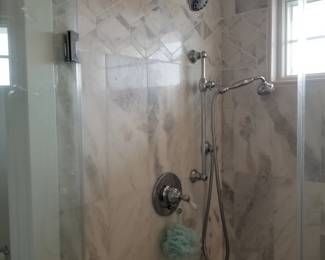 Shower hardware; glass shower doors