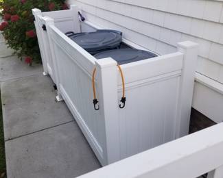 Vinyl trash can surround