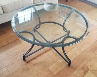 Glass top coffee table