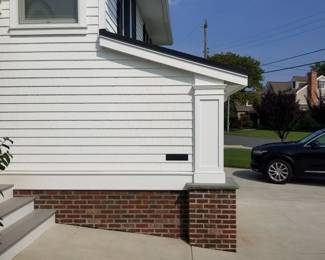 Cedar Impressions siding - white