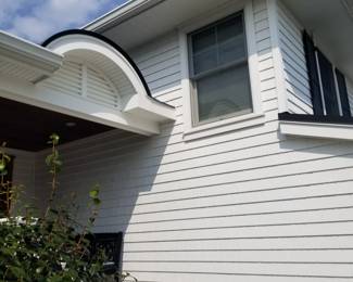 Cedar Impressions siding - white