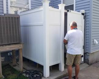 Vinyl shower surround