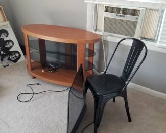 Entertainment stand; extra chairs to match retro dining set
