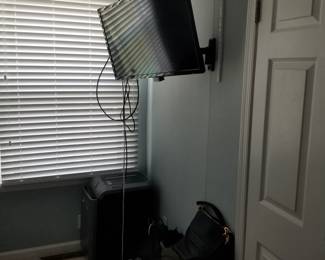 TV with mounting bracket