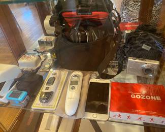 Blood pressure, pulse ox, digital thermometers, cameras, pedometer and more!