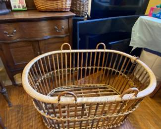 Huge sturdy rattan. Baby bed???
