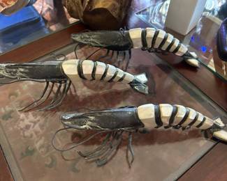 3 iron and mother of pearl shrimp