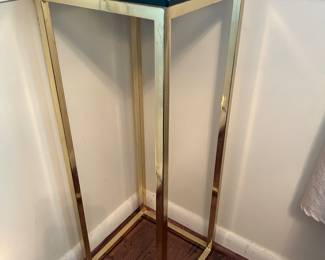 brass stand with heavy glass top