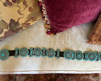 sterling and turquoise belt