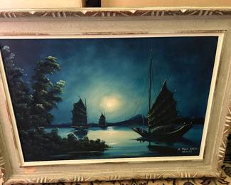 A Tsai Shen oil painting