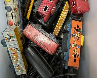 Vintage metal train set