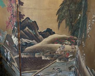 detail of 6 panel screen