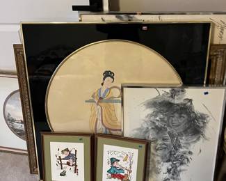 Vintage artwork and hand painted oil paintings