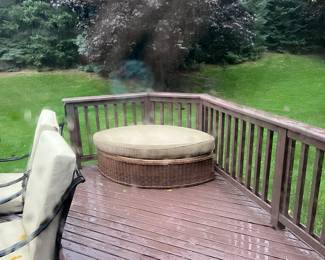 Outdoor bench and patio set