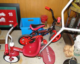 18th hole U.S. Open framed flag, and some really incredible children's toys