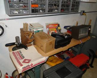 Nuts, and bolts and screws, and sandpaper, and benches and tools, and tool boxes