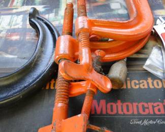 Large orange C-Clamps