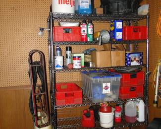 Appliance dolly, and lots of great items for garage and workshop storage