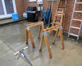 The horses are on the patio, and it looks like they are walking away.........stay put, we need you here!