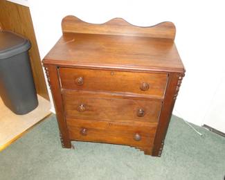 Very nice one of a kind small three drawer chest of drawers
