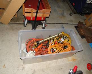 Miles and miles of extension cords, enough to plug in in Livonia and make it to Westland