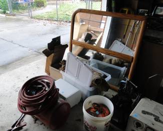 Then the sun set again and it got dark, but that's a mirror that matches the rest of the nice furniture