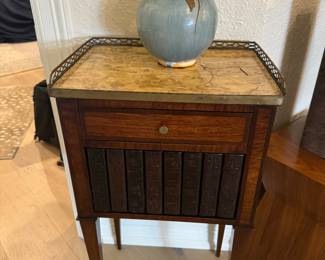 Antique French marble top small chest