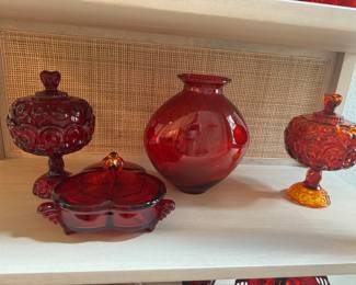 Collectible red glassware