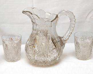 911 Brilliant Cut Pitcher and 4 Glasses 75.00 - Discounted Price 30.00