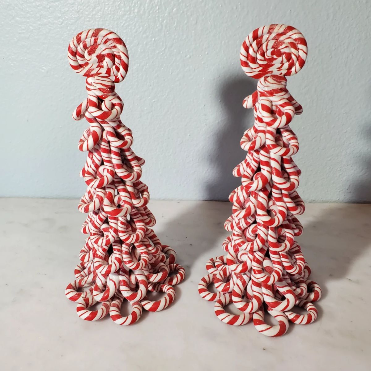 Vintage Peppermint Christmas Tree Set