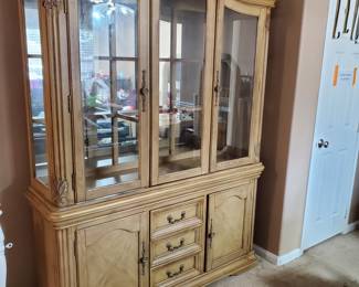 Blond China Hutch