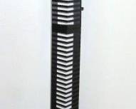 Black Halogen CD Tower Metal Floor Lamp