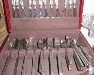 Vintage Gorham Mid Century Stainless Flatware Set