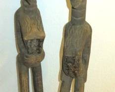 Antique Hand Carved Wooden African Tribal Statues