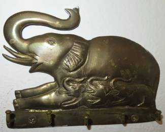 Brass Elephant Key Hook