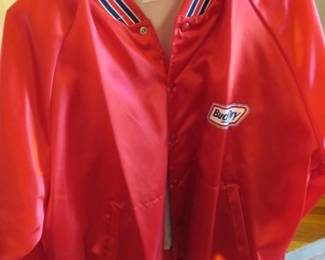 Vintage Men's Red Budweiser Wind Breaker Jacket