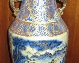 Blue/Gold Asian Vase