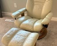 Stressless Ekornes of Norway Chair with Ottoman 

The chair measures 39 inches tall. 

So comfortable!