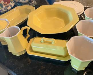 yellow china set