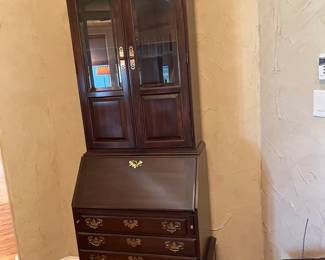 secretary desk with hutch