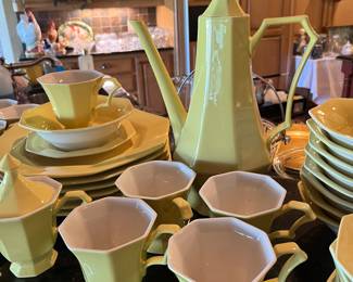 yellow tea set