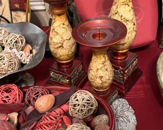 candlesticks and table decor